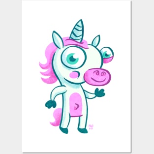 Happy Unicorn Posters and Art